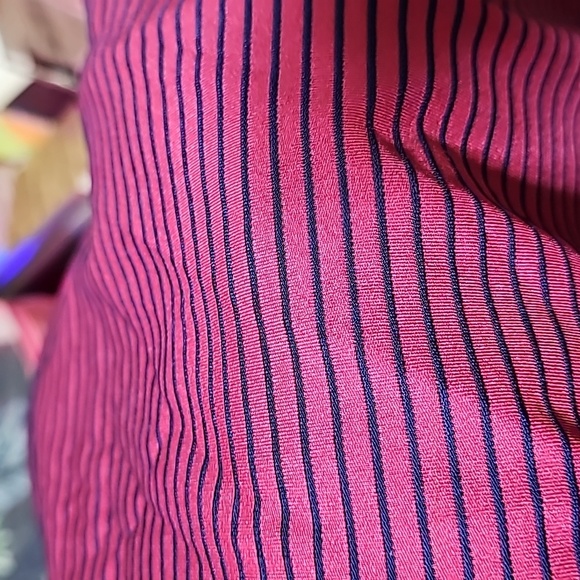 NWT 3xl maroon with blue jacquard stripes lularoe cassie. - Picture 4 of 4